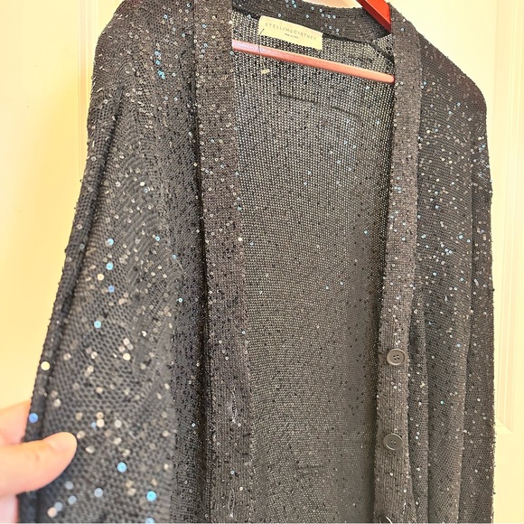 Made in Italy Stella McCarney Black Bling Bling Cardigan Size: US6 Spring - Picture 5 of 11